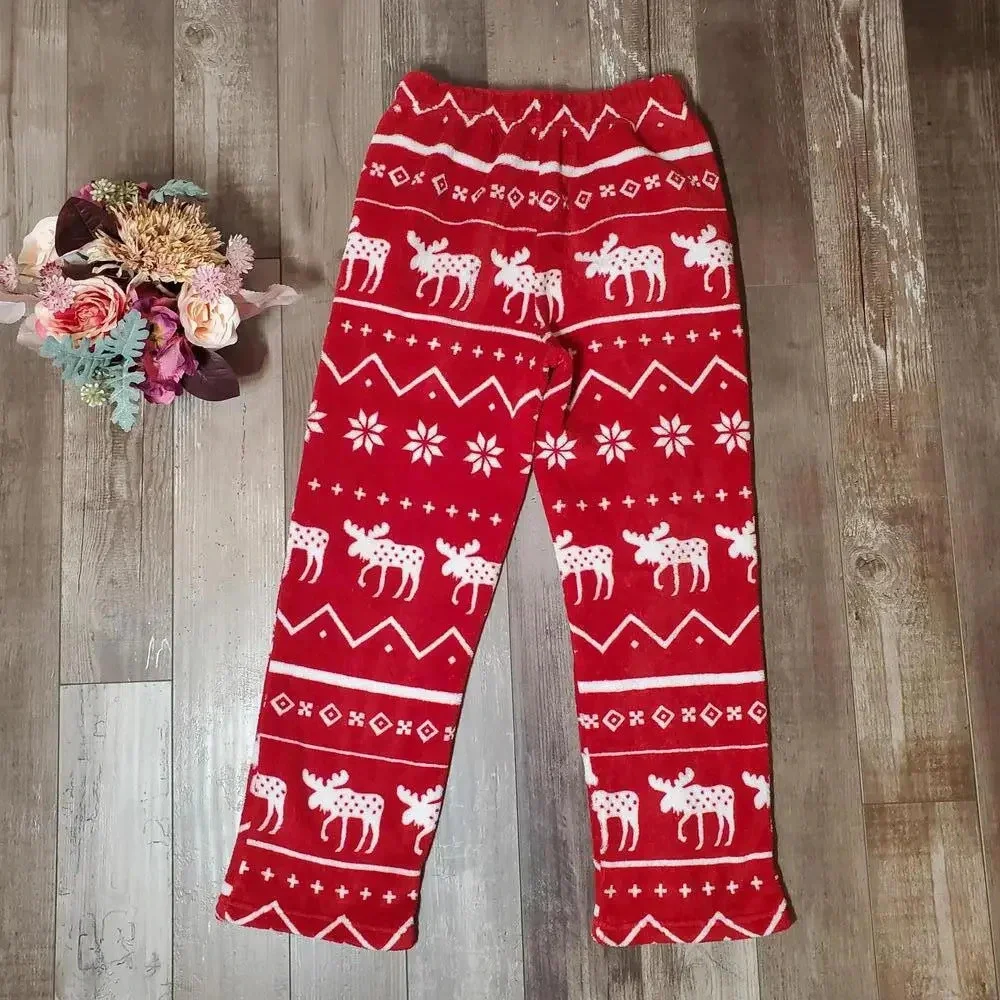 NWOT Lazy One Nordic Moose Men's Fleece PJ Pant Size Small